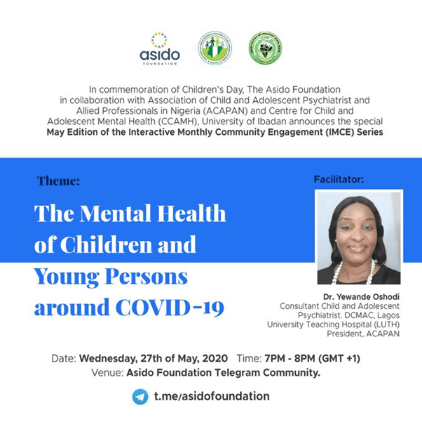 The Mental Health of Children and Young Persons around COVID-19