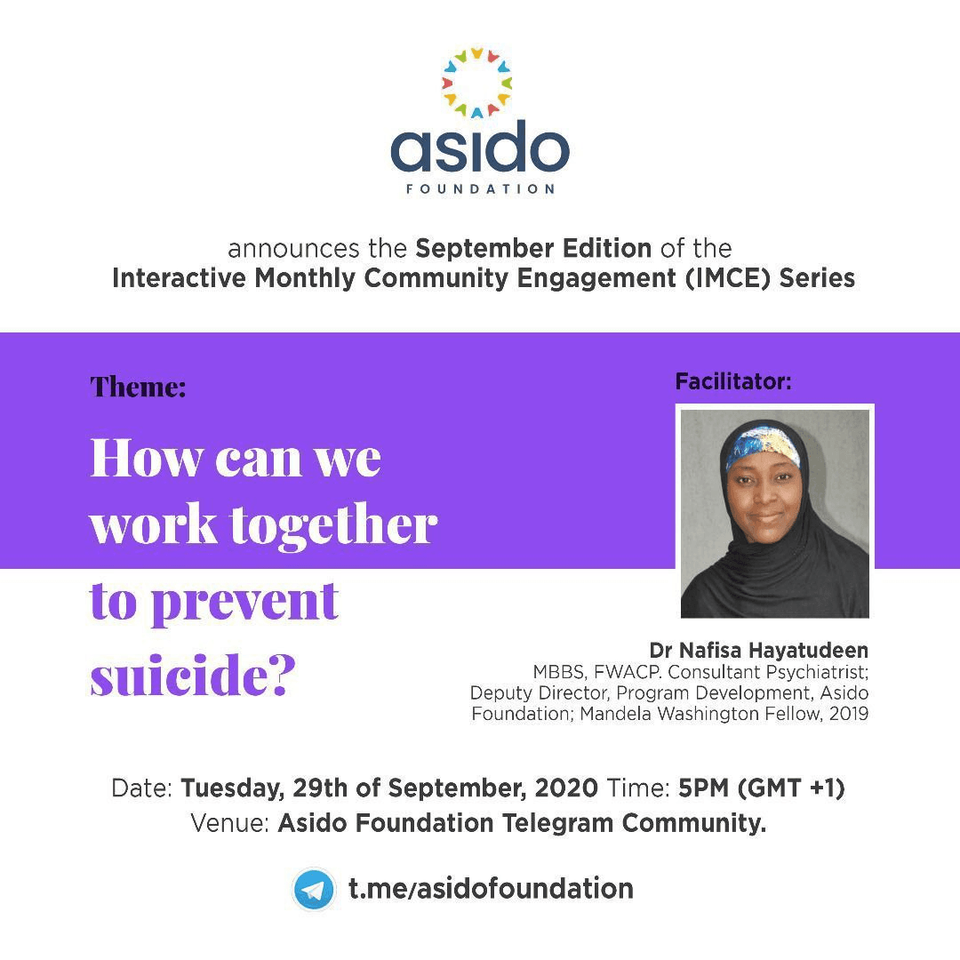 How can we work together to prevent sucide